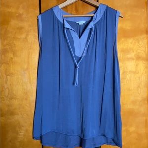 Sleeveless periwinkle blouse